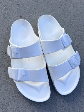 Birkenstock White Arizona EVA Double Strap Sandals